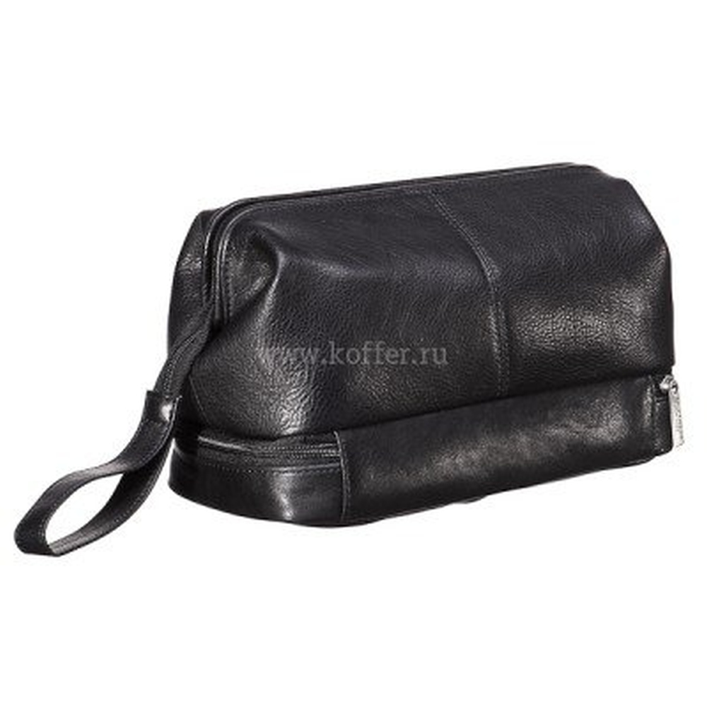 Несессер Dr. Koffer из натуральной кожи черный