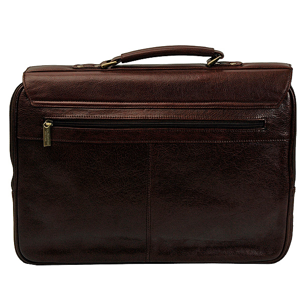 Вместительный портфель с 3-мя отделениями (шоколадного цвета) Dr.Koffer P281270-02-09