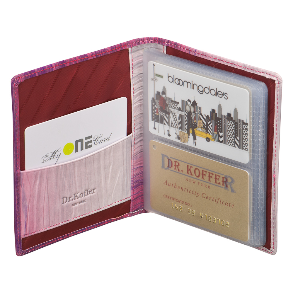 Визитница Dr.Koffer из натуральной кожи фиолетовая