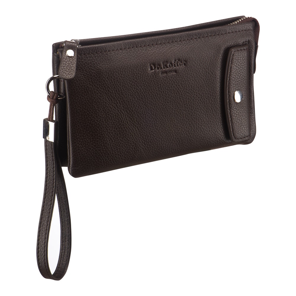 Сумка барсетка из натуральной кожи Dr. Koffer коричневая