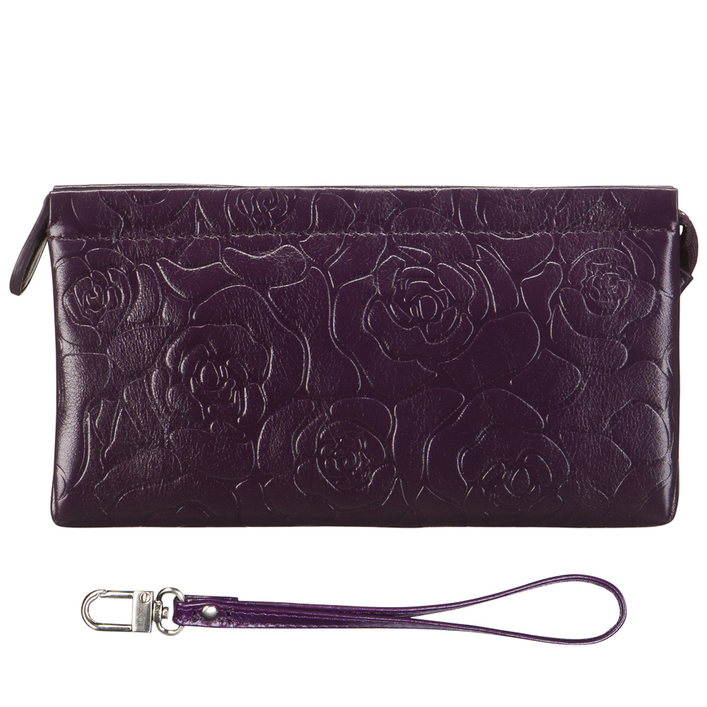 Косметичка Dr.Koffer из натуральной кожи фиолетовая