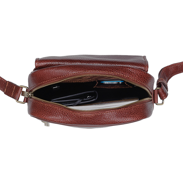 Сумка через плечо Dr.Koffer из натуральной кожи коричневая