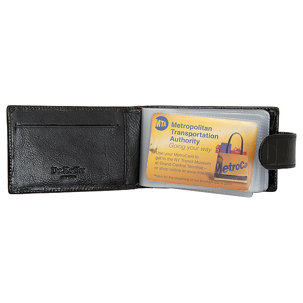 Визитница Dr.Koffer из натуральной кожи черная