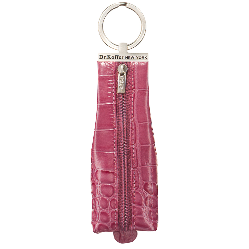 Ключница Dr.Koffer из натуральной кожи розовая