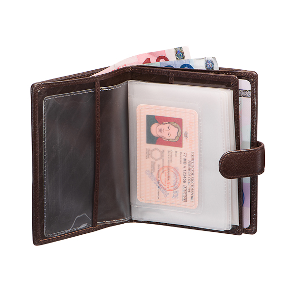 Обложка для паспорта/автодок из натуральной кожи Dr. Koffer