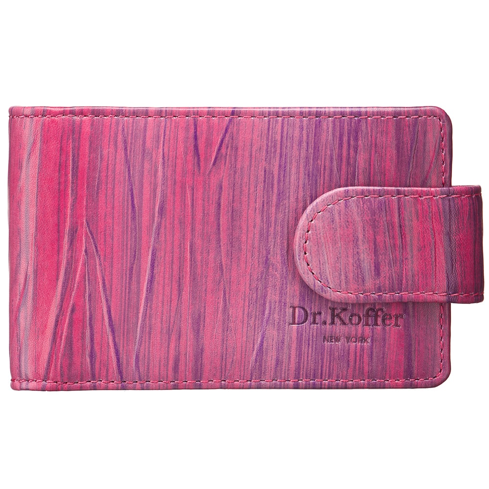 Визитница Dr.Koffer из натуральной кожи фиолетовая