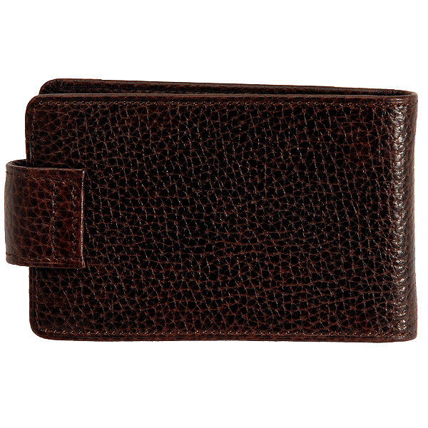 Визитница Dr.Koffer из натуральной кожи темно-коричневая