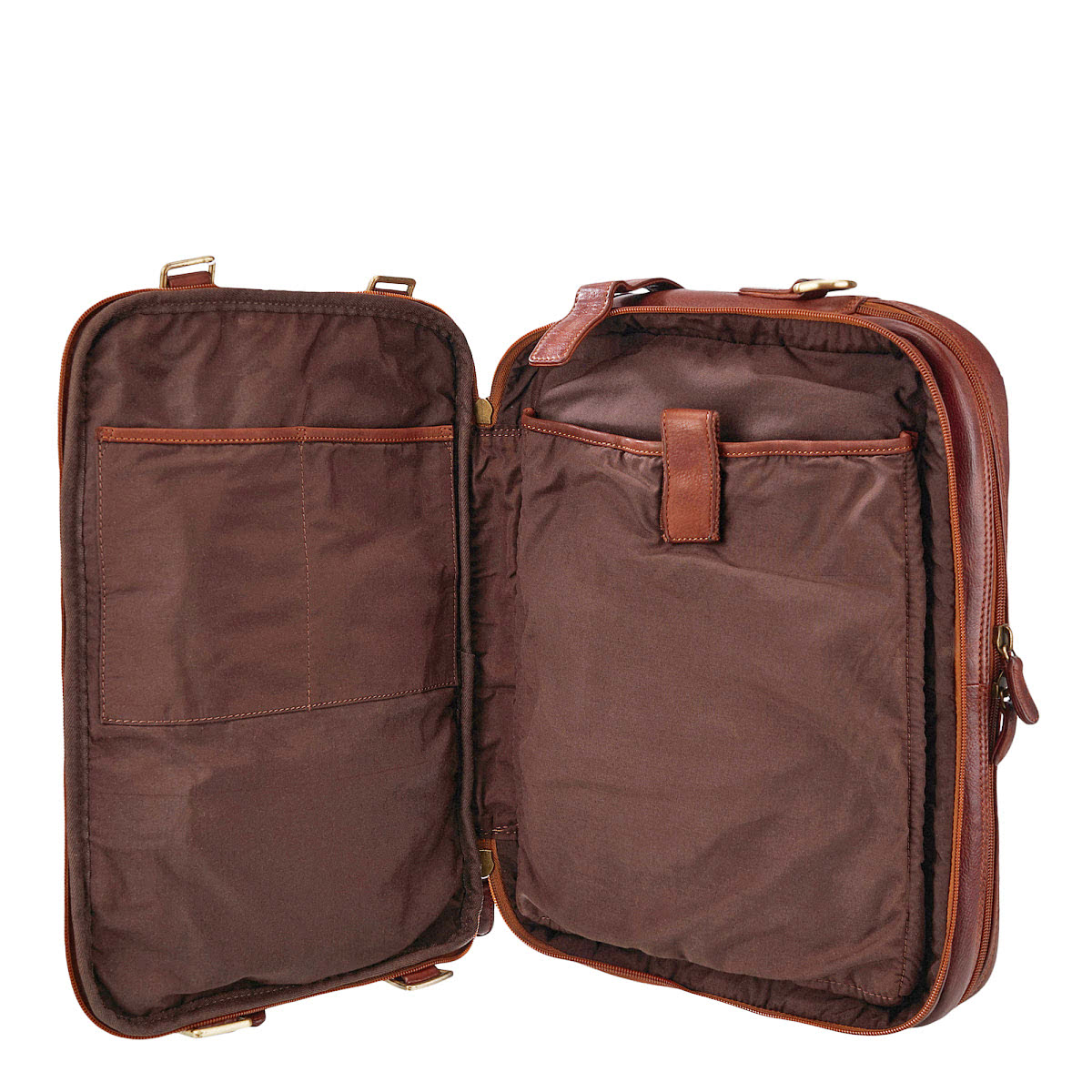 Деловая сумка Dr.Koffer из натуральной кожи коричневая