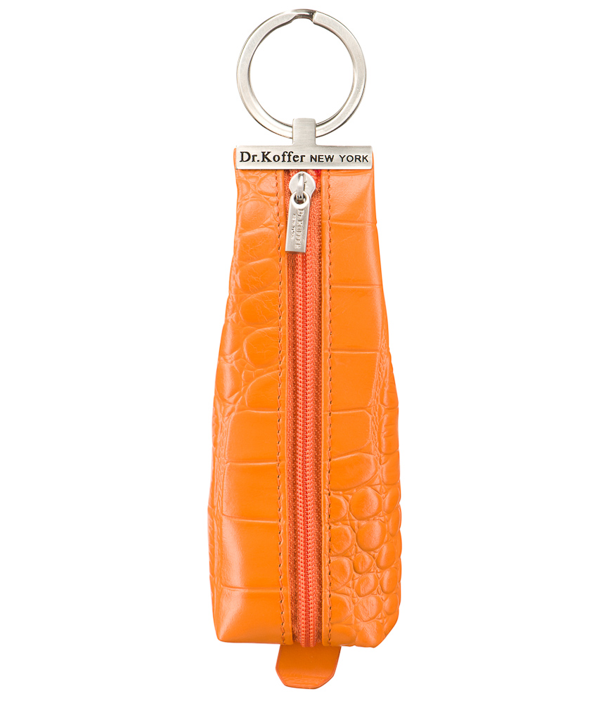 Ключница Dr.Koffer из натуральной кожи оранжевая