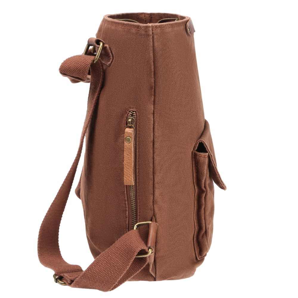 Рюкзак Dr.Koffer из натуральной кожи темно-коричневый