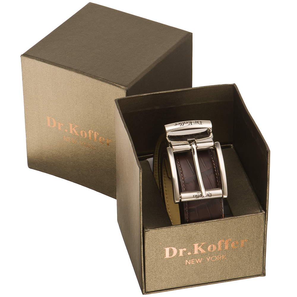 Ремень с теснением на поверхности и рельефной пряжкой Dr.Koffer R037B05120-102-09