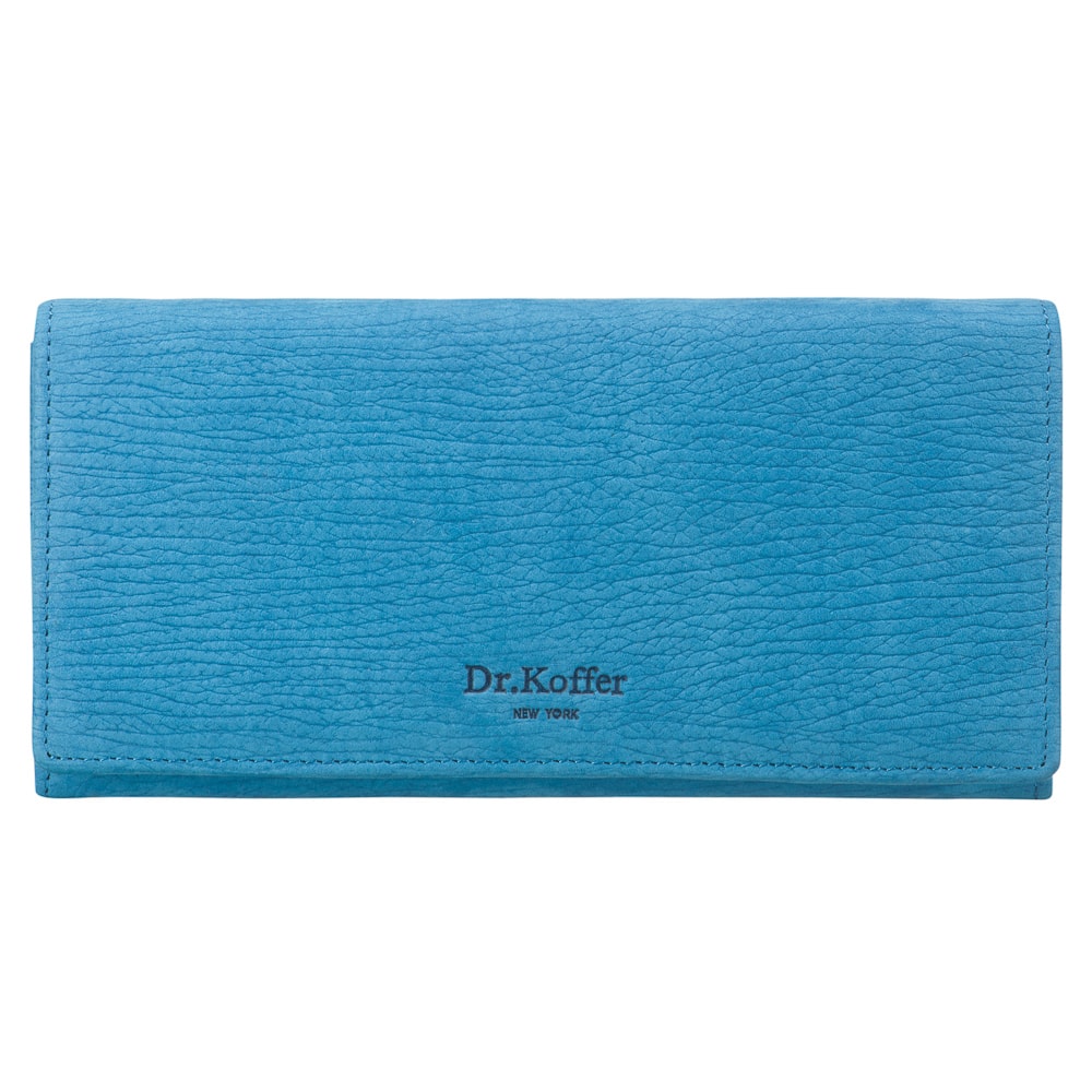 Портмоне Dr.Koffer из натуральной кожи голубое