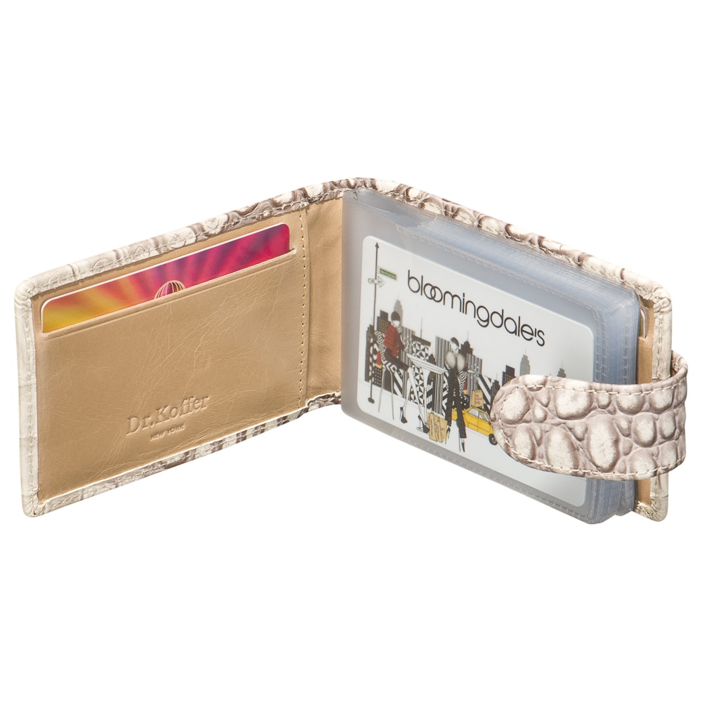 Визитница Dr.Koffer из натуральной кожи белая