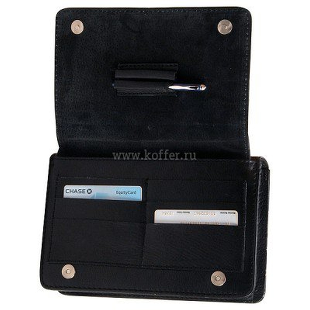 Сумка барсетка из натуральной кожи Dr. Koffer черная