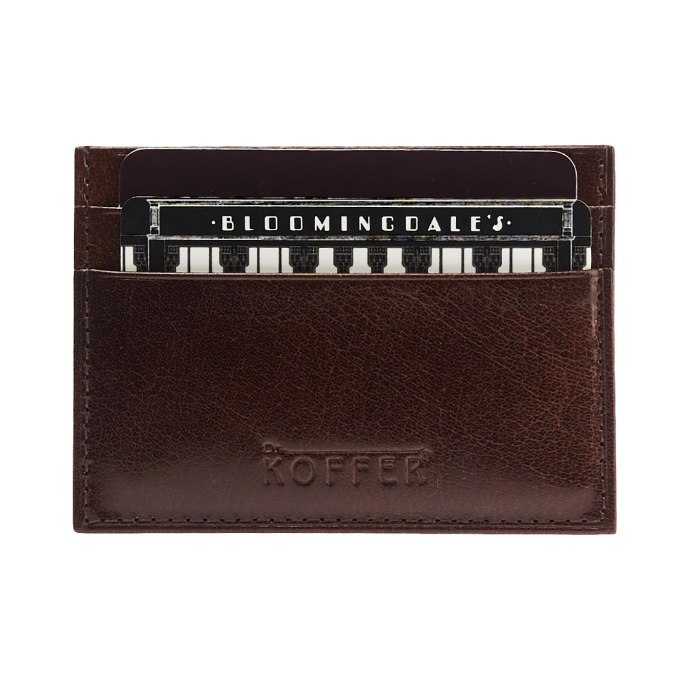 Визитница Dr.Koffer из натуральной кожи темно-коричневая