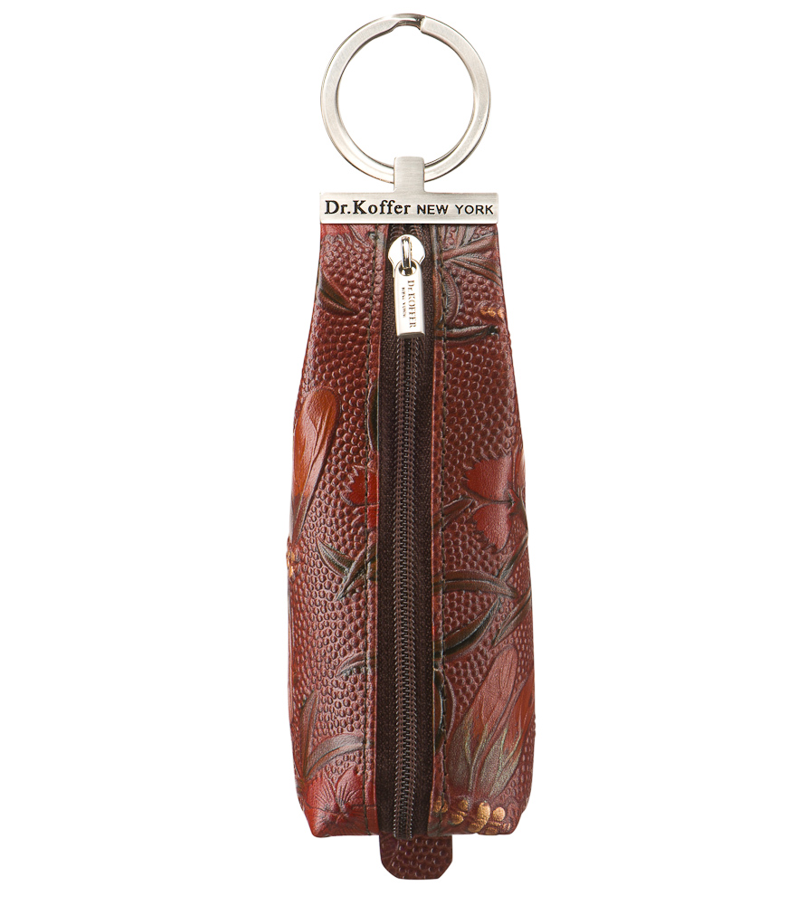 Длинная ключница на молнии с наружным кольцом для часто используемых ключей Dr.Koffer X510226-183-03