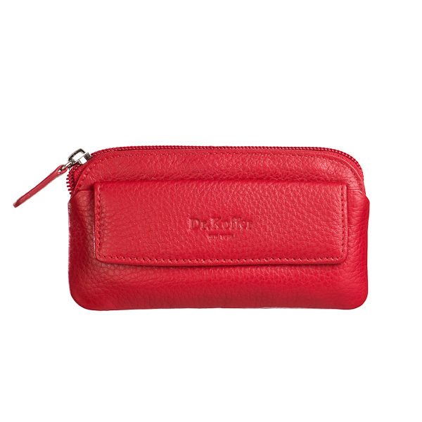 Ключница Dr.Koffer из натуральной кожи красная