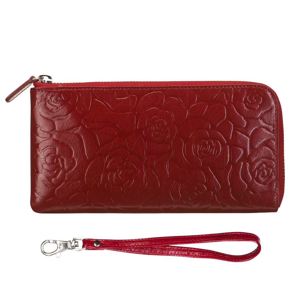 Портмоне Dr.Koffer из натуральной кожи бордовый