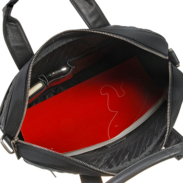 Деловая сумка Dr.Koffer из нейлона и натуральной кожи