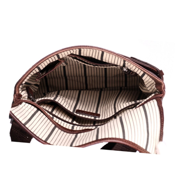 Коричневая сумка-планшет через плечо Dr.Koffer M402444-106-09