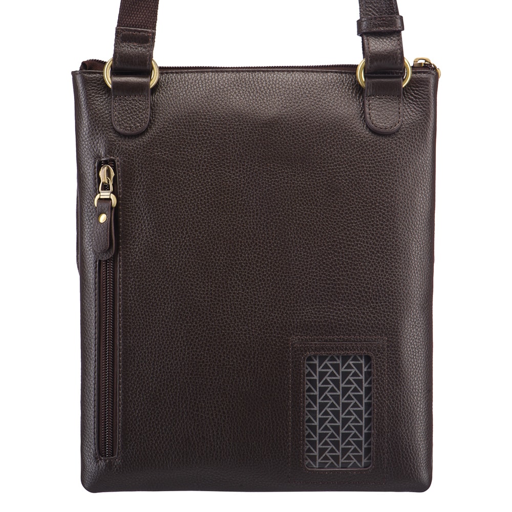 Сумка через плечо Dr.Koffer из натуральной кожи коричневая