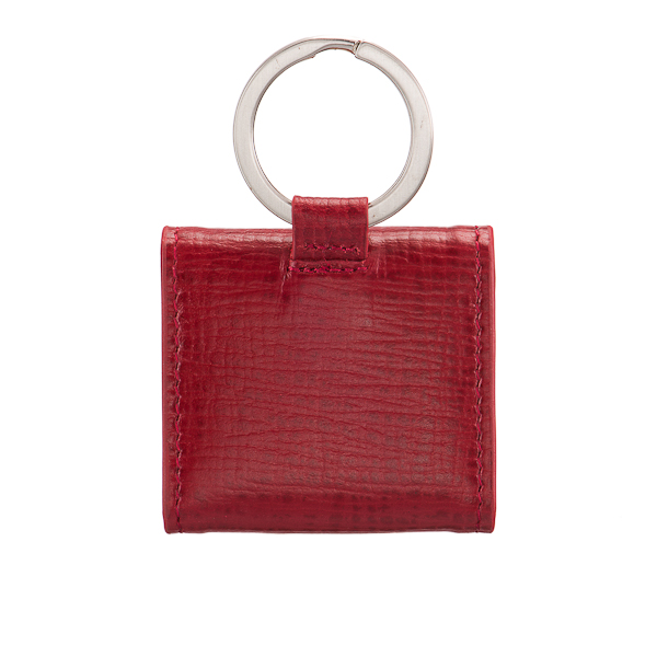 Брелок Dr. Koffer из натуральной кожи красный