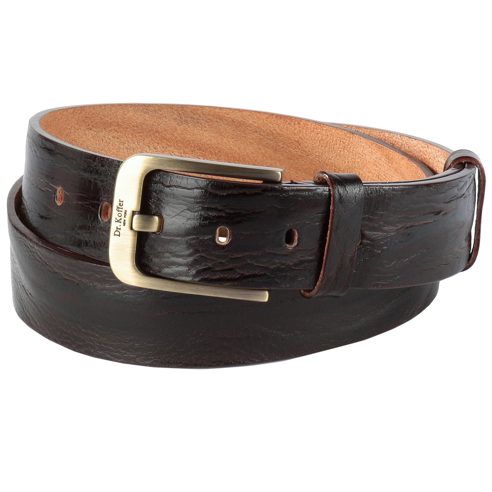 Ремень Dr. Koffer из натуральной кожи коричневый