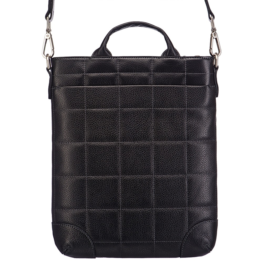 Сумка через плечо Dr.Koffer из натуральной кожи черная