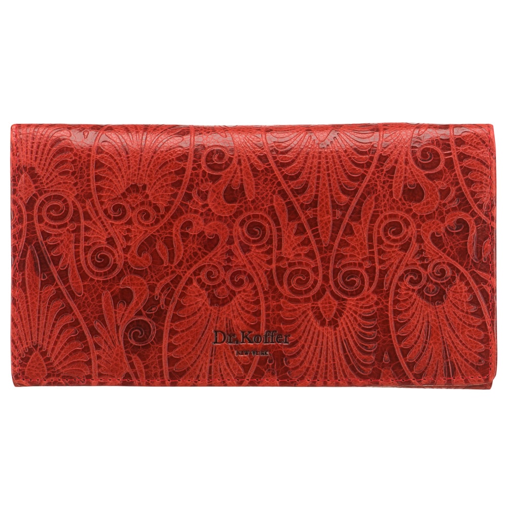 Портмоне Dr.Koffer из натуральной кожи красное