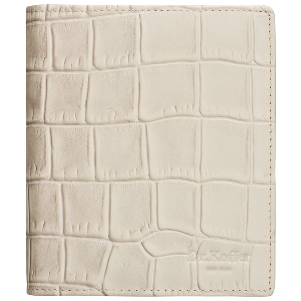 Визитница Dr.Koffer из натуральной кожи белая