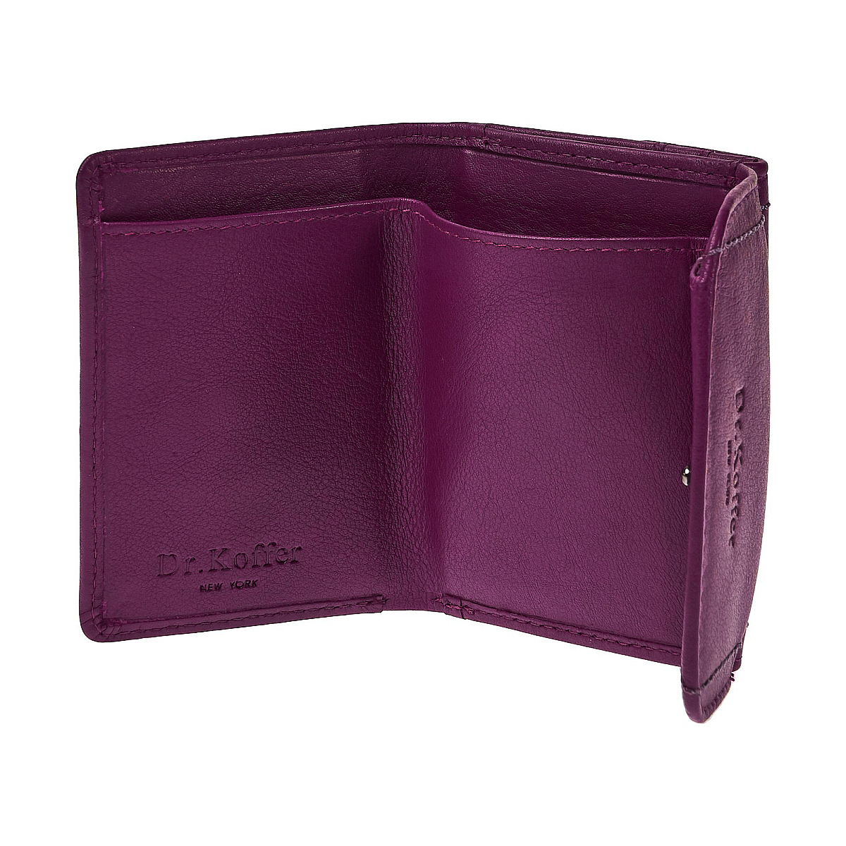 Портмоне Dr.Koffer из натуральной кожи фиолетовое