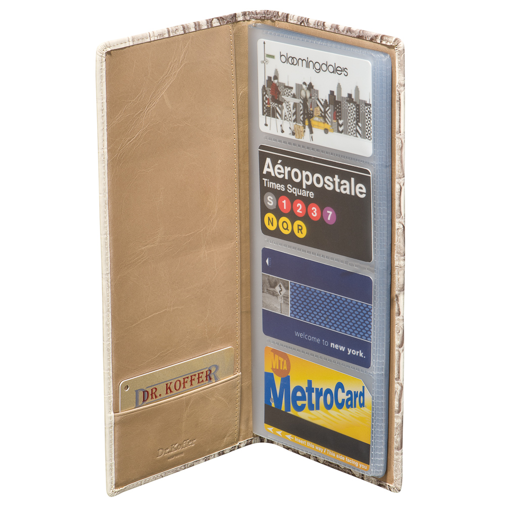 Визитница Dr.Koffer из натуральной кожи белая