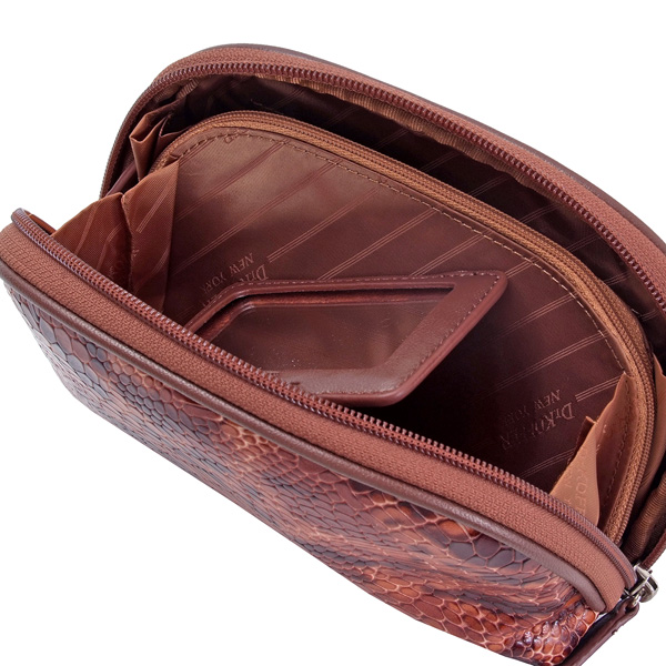 Косметичка Dr.Koffer из натуральной кожи коричневая
