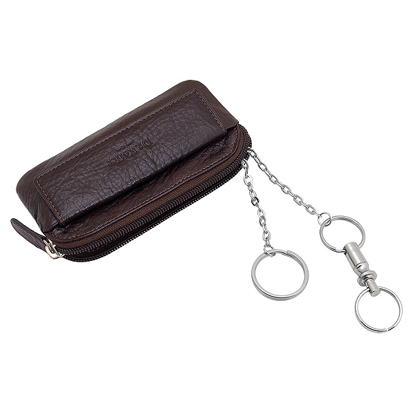 Ключница Dr.Koffer из натуральной кожи темно-коричневая