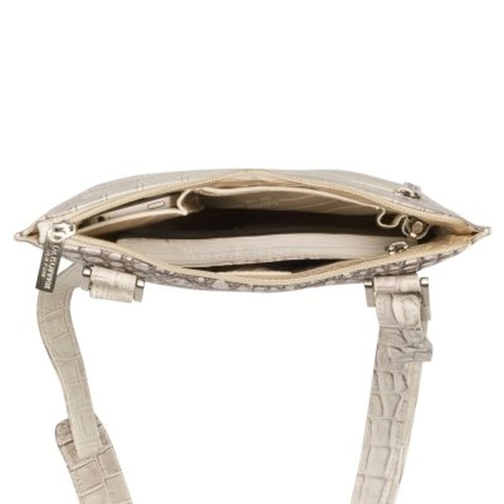 Сумка через плечо Dr.Koffer из натуральной кожи белая