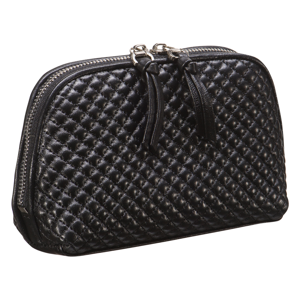 Косметичка Dr.Koffer из натуральной кожи черная