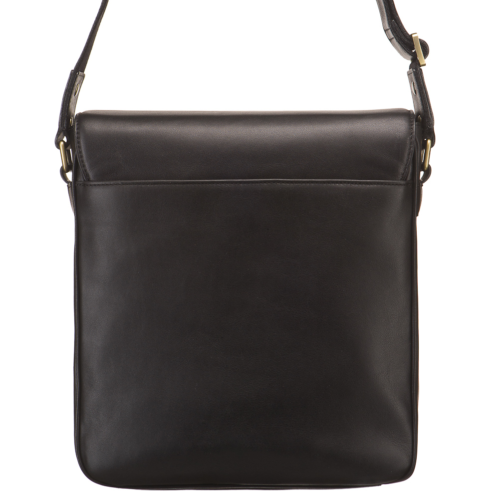 Сумка через плечо Dr.Koffer из натуральной кожи черная