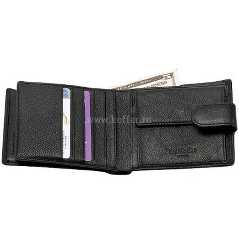 Портмоне Dr.Koffer из натуральной кожи черное