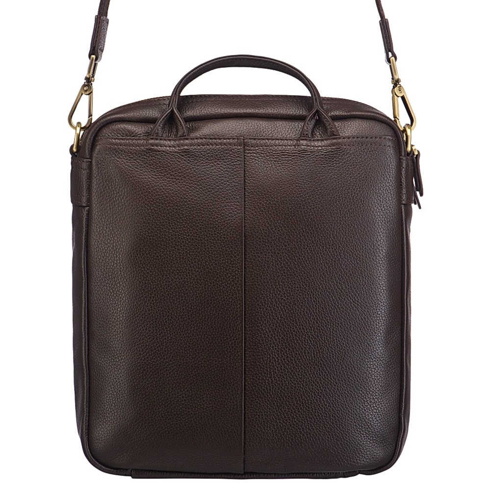 Сумка через плечо Dr.Koffer из натуральной кожи коричневая