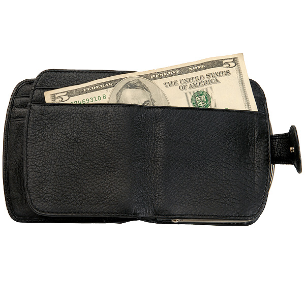 Кошелек Dr.Koffer из натуральной кожи черный