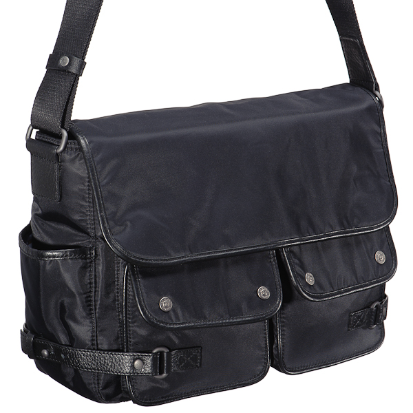 Сумка через плечо Dr.Koffer из нейлона и натуральной кожи