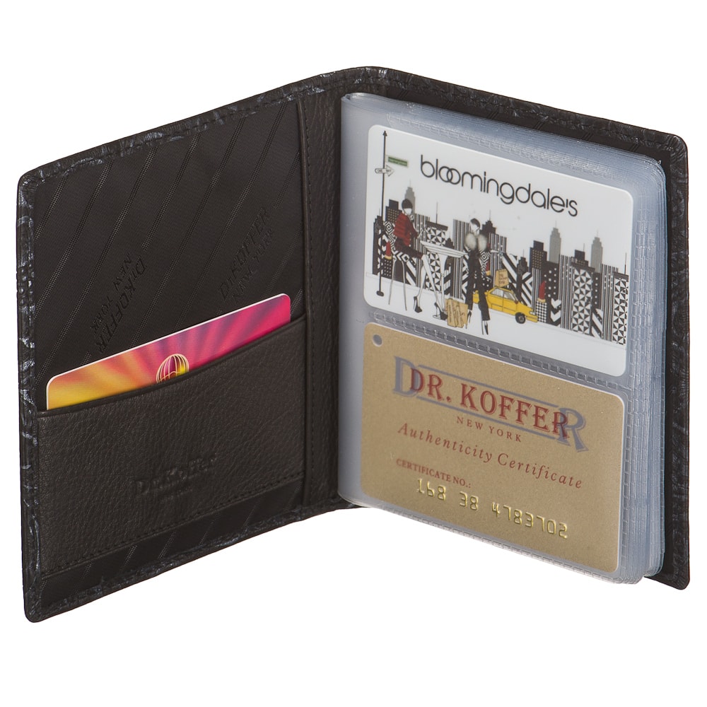 Визитница Dr.Koffer из натуральной кожи черная