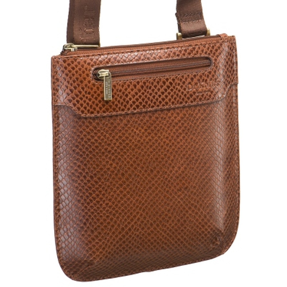 Сумка через плечо Dr.Koffer из натуральной кожи коричневая