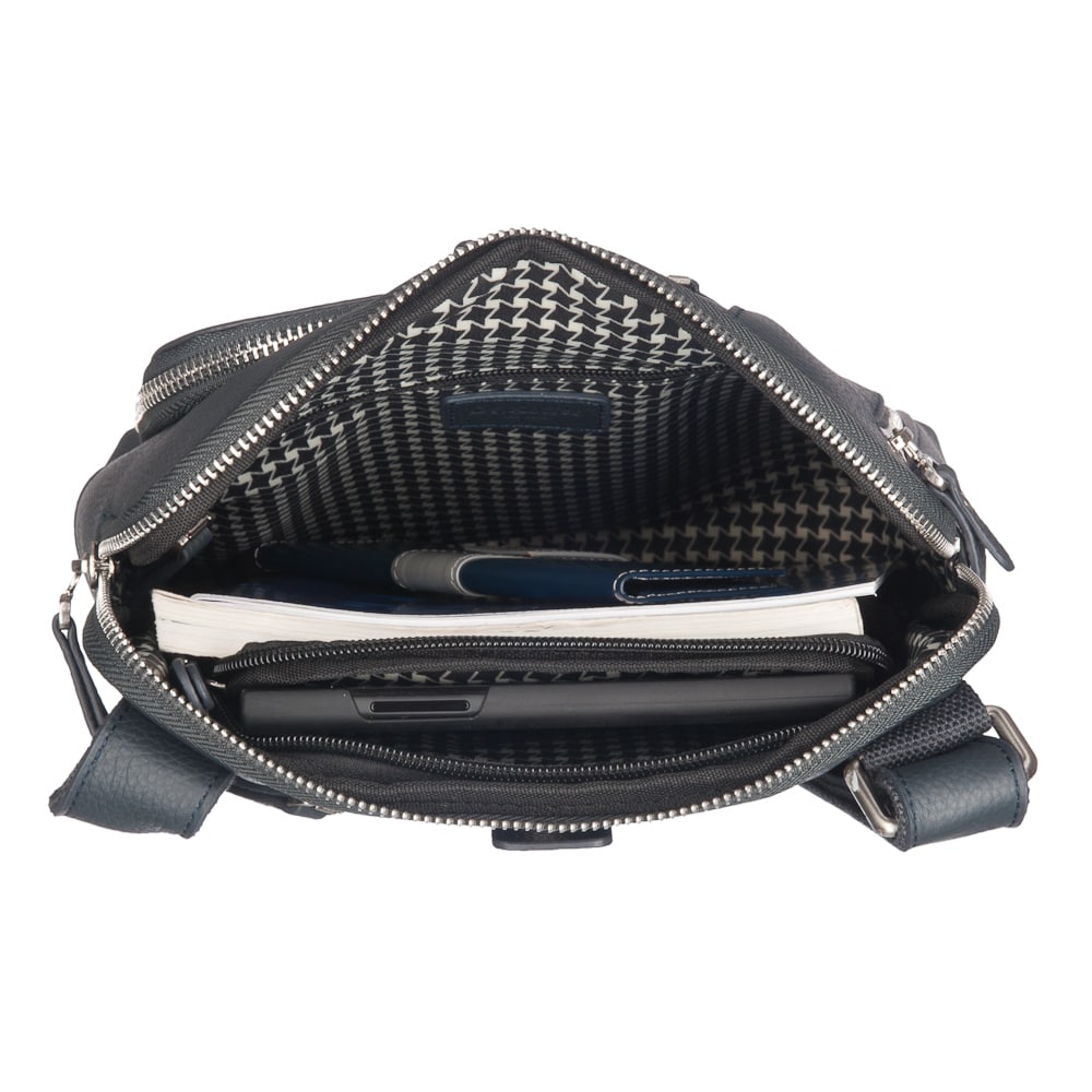 Сумка через плечо Dr.Koffer из натуральной кожи синяя