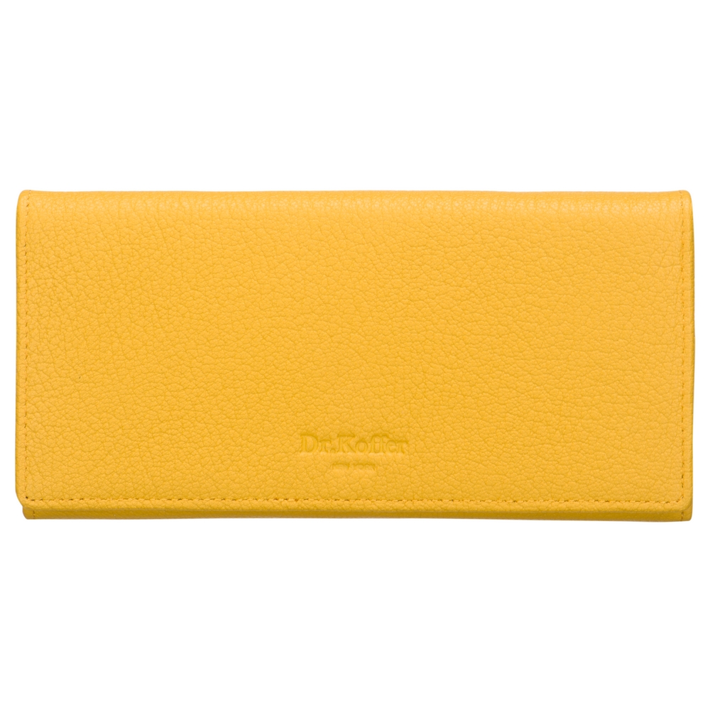 Портмоне Dr.Koffer из натуральной кожи желтое