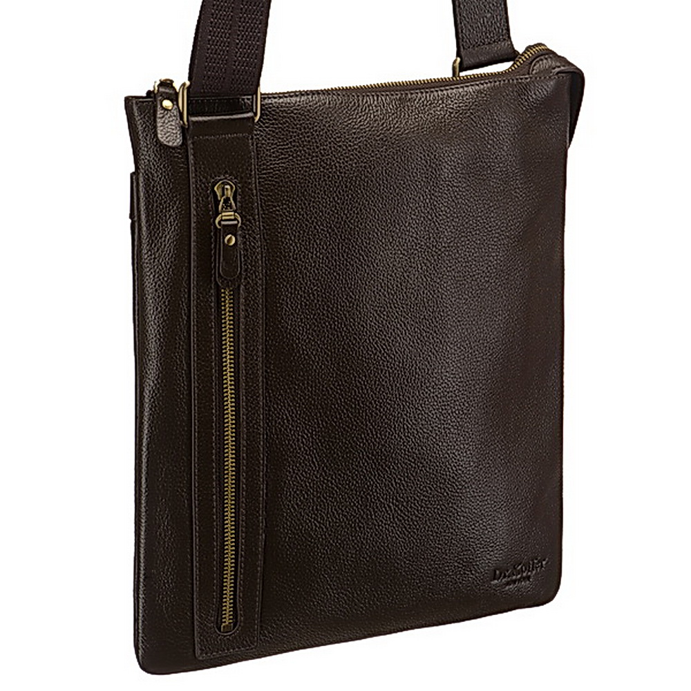 Сумка через плечо Dr.Koffer из натуральной кожи коричневая
