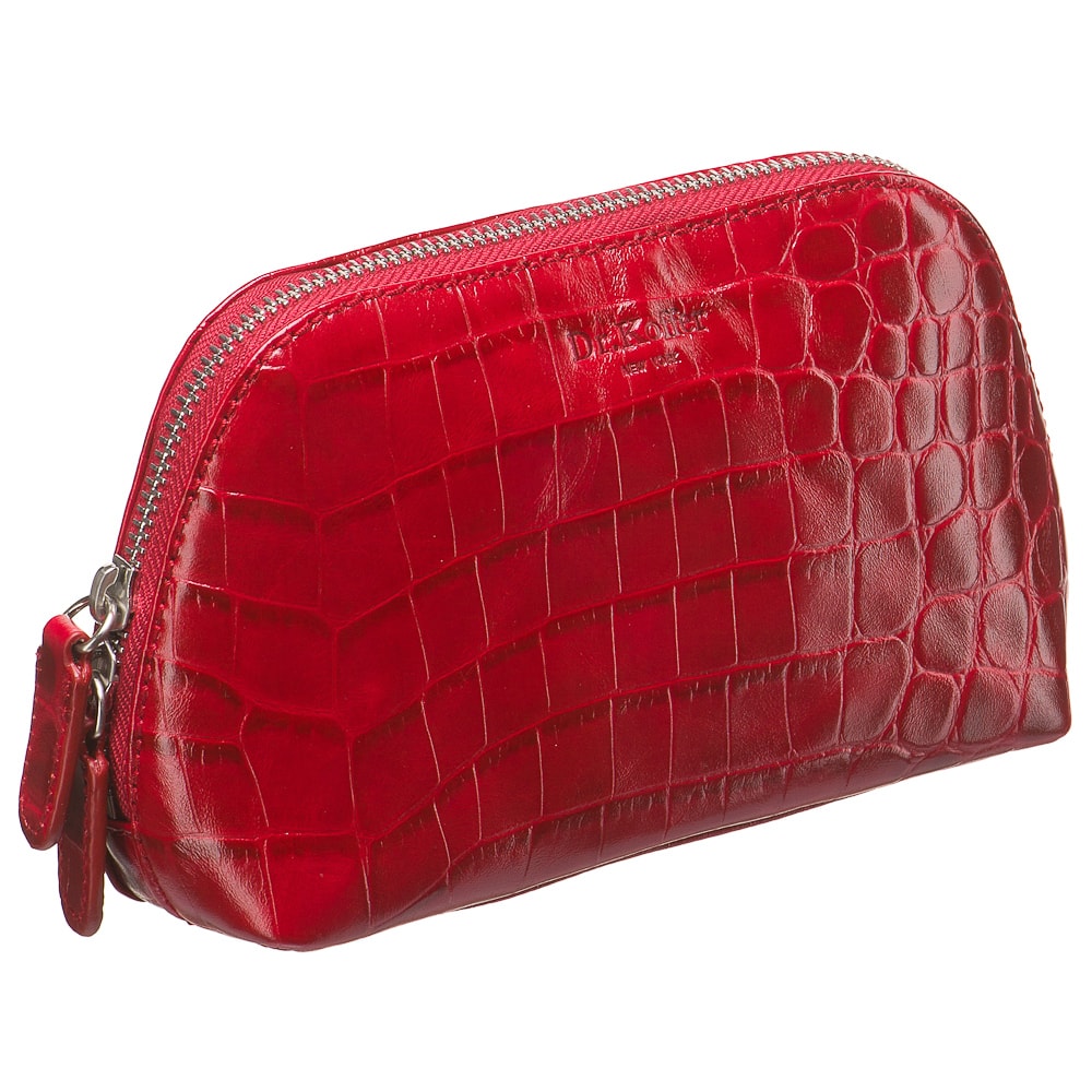 Косметичка Dr.Koffer из натуральной кожи красная