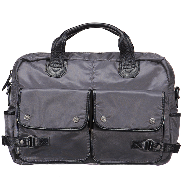 Деловая сумка Dr.Koffer из нейлона и натуральной кожи