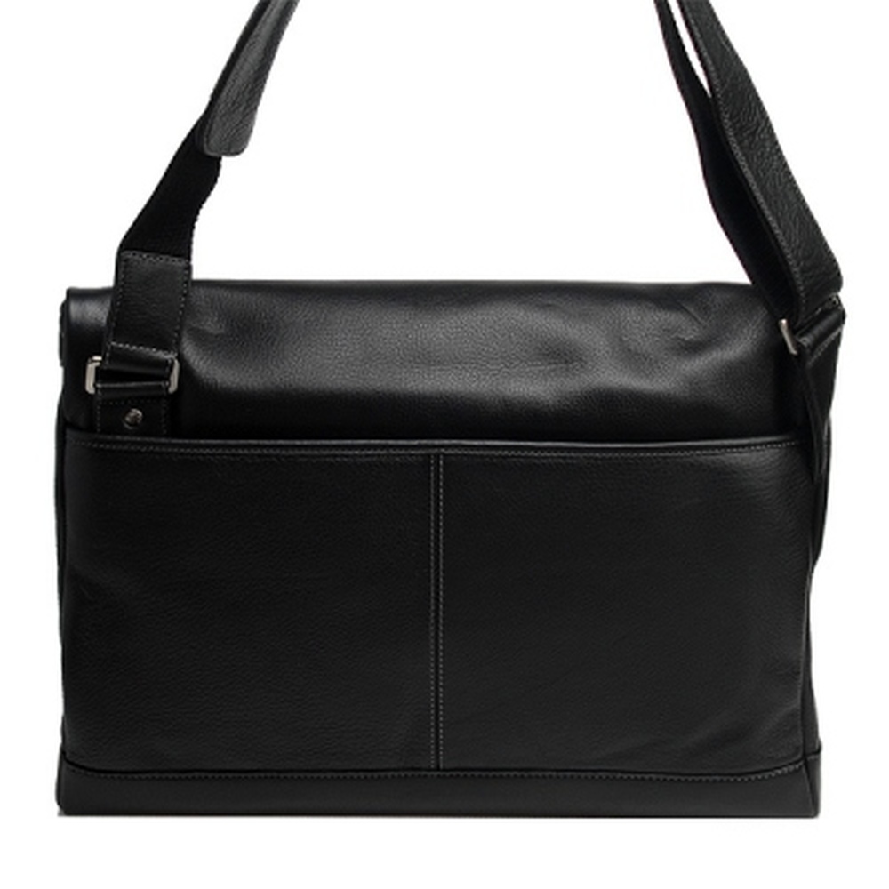 Сумка через плечо Dr.Koffer из натуральной кожи черная