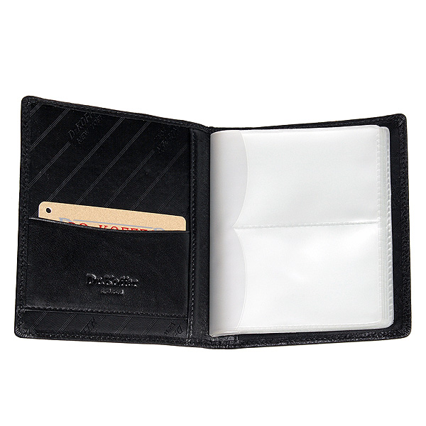 Визитница Dr.Koffer из натуральной кожи черная